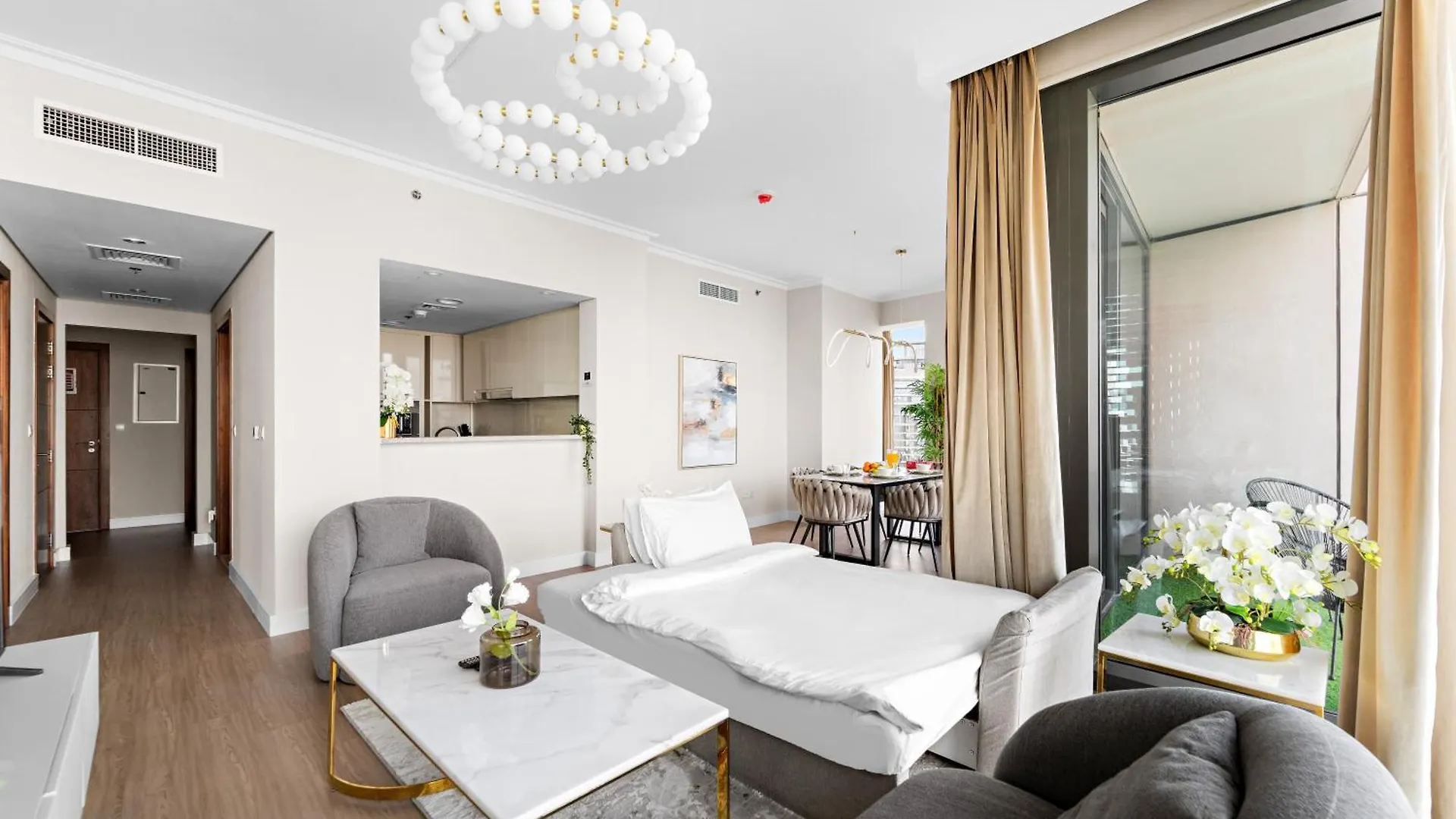 公寓 First Class 3Br With Full Burj Khalifa And Fountain View 迪拜